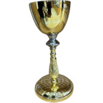 طقم كاس مع كاس القربان ذهبي حجم 22سم