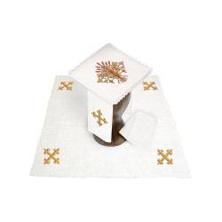 طقم مناديل للاواني المقدسة لون ابيض -2