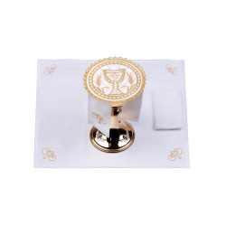 طقم مناديل للاواني المقدسة لون ابيض -7