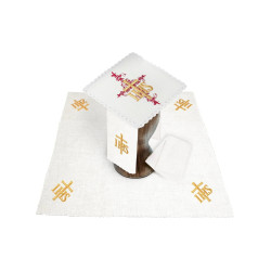 طقم مناديل للاواني المقدسة لون ابيض -5