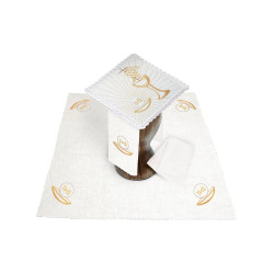  طقم مناديل للاواني المقدسة لون ابيض -1