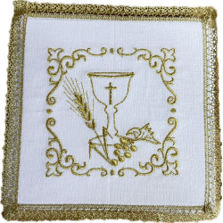 طقم مناديل للاواني المقدسة لون ابيض -11