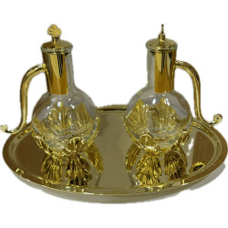 1-طقم امبولينات  مع صحن ذهبي 