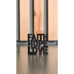 FAITH HOPE LOVE WORD ART 