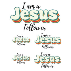 I AM A JESUS FOLLOWER UV STICKER