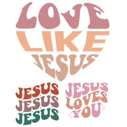 LOVE LIKE JESUS UV STICKER