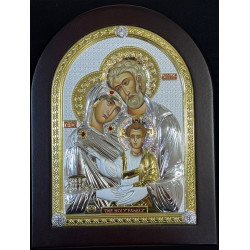 ايقونة العائلة المقدسة فضية مذهبة حجم  26*20 