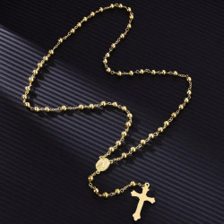 سنسال المسبحة الوردية لون ذهبي -3