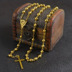 سنسال المسبحة الوردية ذهبي -4