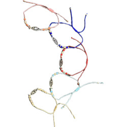 - Jesus -  اسوارة خيط مع سمكة 