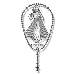 ستيكر مسبحة كبيرة مع صورة المسيح الرحمة - ملون 