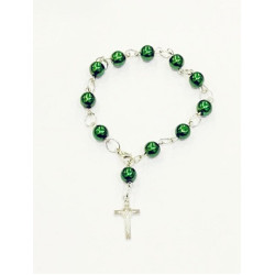 مسبحة وردية لولو بيت واحد - لون اخضر 