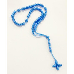 سنسال المسبحة الوردية - خيط - لون سمائي