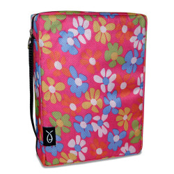 - حقيبة كتاب مقدس -ازهار لون زهري- L