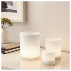 حامل شمع زجاج - طقم 3 قطع