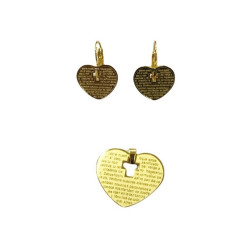 طقم ستانلس - حلق مع تعليقة