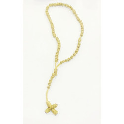 سنسال المسبحة الوردية - خيط - لون ذهبي