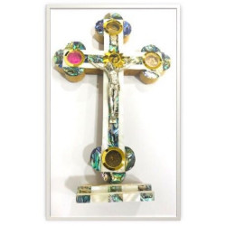 منظر طاولة - صليب - خشب زيتون - 15 سم - موديل 2