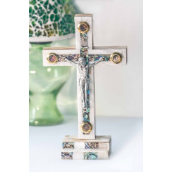 منظر طاولة - صليب - خشب زيتون - 14 سم 