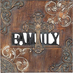 منظر حائط  - العائلة مع صليب 