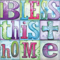 لوحة خشب - احفظ هذا البيت مع صليب 