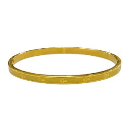 اسوارة ستانلس مع صلبان - ذهبي - موديل 4