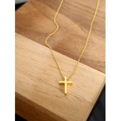 سنسال ستانلس - صليب صغير - ذهبي