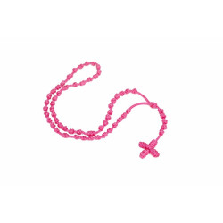 سنسال المسبحة الوردية - خيط - لون فوشي