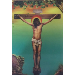 صورة يسوع على الصليب - متحركه - حجم وسط