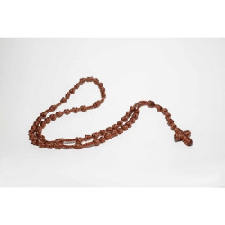 سنسال المسبحة الوردية - خيط - لون بني