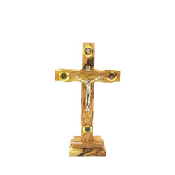 صليب - خشب زيتون - 20 سم - مع قاعدة