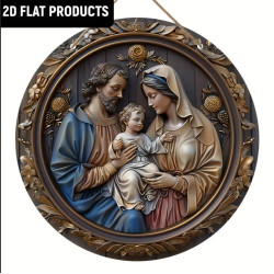 العائلة المقدسة ديكور حائط خشبي 