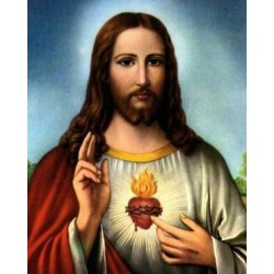 صورة قلب يسوع الاقدس - حجم كبير - موديل 4