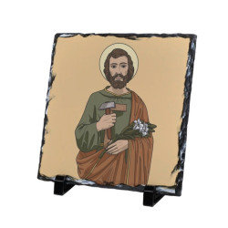 منظر طاولة حجر مربع مع قاعدة - موديل  5