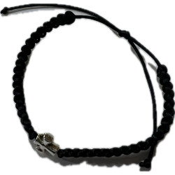 اسوارة خيط مع صليب لون اسود موديل 1