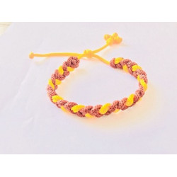 اسوارة خيط جدل - لون بني واصفر 