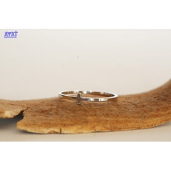  خاتم ستانلس فضي - صليب - حجم 11